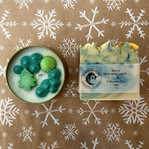 Ensemble chandelle et savon: sapin baumier
