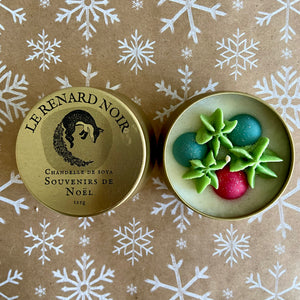Chandelle festive : Souvenirs de Noël